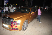 Nana Appiah Mensah drove this 2017 registered Bentley to the National Theatre