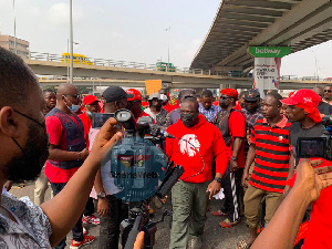 Sam George and other NDC officials joined the protest