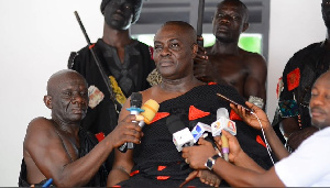 Dormaahene Osagyefo Oseadeeyo Agyemang Badu II, addressing his subjects