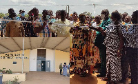 Paramount Chief of Weta Traditional Area, Togbuiga Akpo Ashiakpor VI opening the hospital