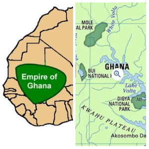 Ghana was an adopted name from the Ancient Ghana Empire