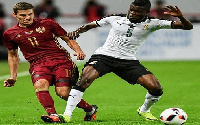 Thomas Partey [left]: Black Stars vs Uganda