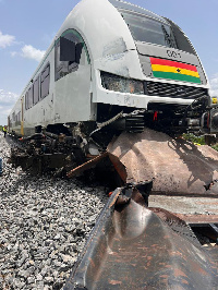 One of the newly arrived trains involved in an accident