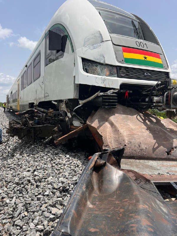 One of the newly arrived trains involved in an accident