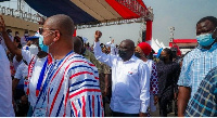 The Ashanti NPP MPs walking Dr Bawumia into the conference arena