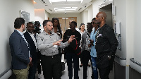 RivExcel Health and Neuro Spinal Hospital Team during a tour of the Hospital facility in Dubai