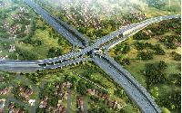 The newly designed Pokuase Interchange