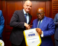 President Nana Addo Dankwah Akufo-Addo with FIFA President Gianni Infantino