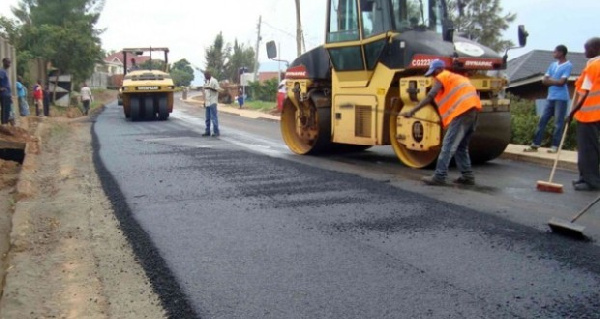 File photo of road contractors working