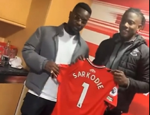 Rapper Sarkodie and Southampton defender, Mohammed Salisu