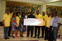 The MTN team at Manhyia Palace