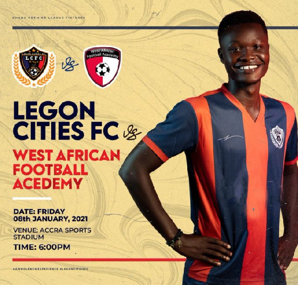 Legon Cities will host WAFA at the Accra Sports Stadium