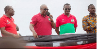 Former  President John Dramani Mahama with some NDC executives