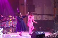 Joe Mettle performing on stage at his concert