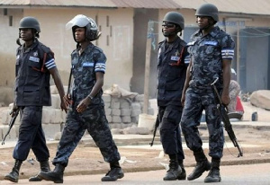 File photo of policemen at work