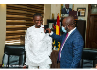 Mustapha Ussif (left) with GFA president Kurt Okraku