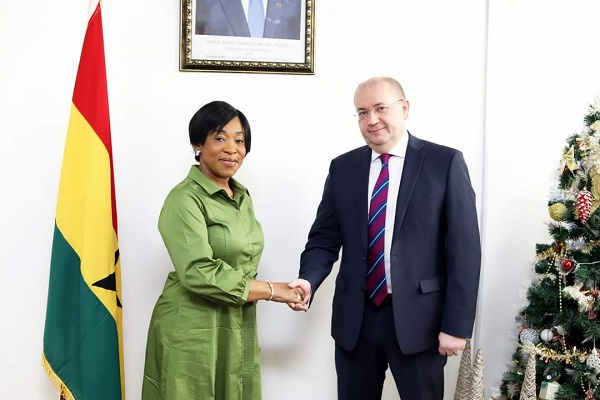 Shirley Ayorkor Botchwey (left) and Mr Sergei Berdnikov