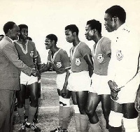 Ghana's first President, Osagyefo Dr. Kwame Nkrumah and the Black Stars team