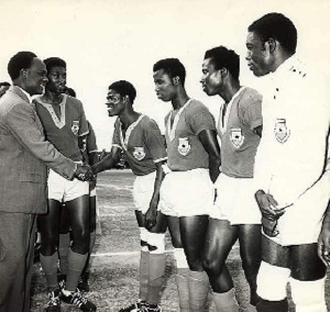 Ghana's First President, Osagyefo Dr. Kwame Nkrumah And The Black Stars Team.jpeg