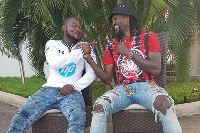 Funny Face with his best friend, Emmanuel Adebayor