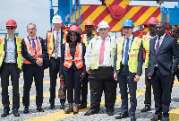 H.E. Katainen and other dignitaries visited the new Meridian Port Services (MPS) container Terminal