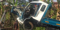 The KIA truck that was involved in the accident