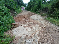 A poor road network at Ayensuano