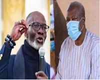 Gabby Octhere-Darko (L) and John Mahama have been going at each other on social media