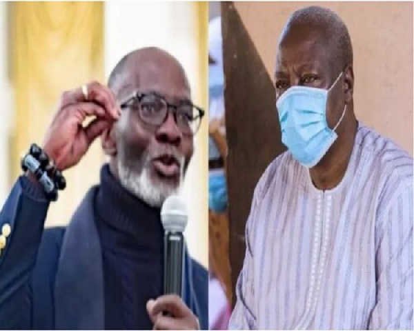 Gabby Octhere-Darko (L) and John Mahama have been going at each other on social media