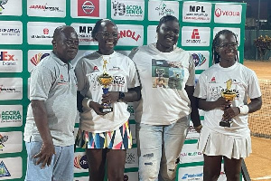 Tracy Amoah won the Accra Seniors Open Tennis