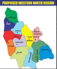 Government has proposed the creation of Western North Region out of the Western Region