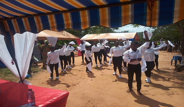 Some students displaying their dance moves at the Graduation and Fundraising ceremony