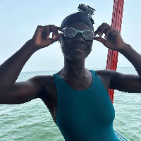 Yvette Tetteh is attempting to swim 450km across the Volta River