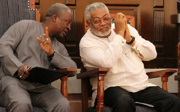 President John Dramani Mahama with Former President John Rawlings