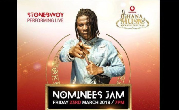 Stonebwoy shared a poster of the VGMA nominees jam on Instagram page with the caption unstoppable