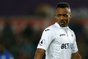 Jordan Ayew got his first Swansea goal on Sunday