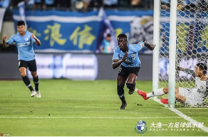 Emmanuel Boateng scored the winning goal for Dalian Yifang