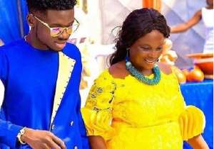 Kuami Eugene with his mother, Juliana Marfo