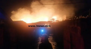 The fire has so far destroyed properties worth millions of Ghana Cedis