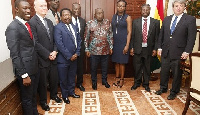 President Akufo-Addo with a delegation from the Physician Foundation in North America