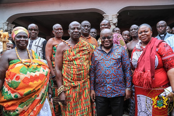 President Akufo-Addo was honored during a durbar in the Bono region