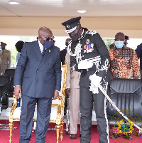 President Nana Addo Dankwa Akufo-Addo with George Dampare, IGP