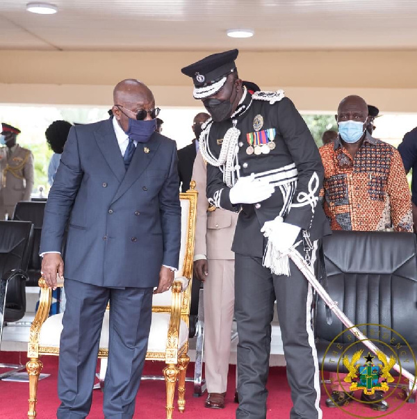 President Nana Addo Dankwa Akufo-Addo with George Dampare, IGP