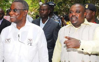 Koku Anyidoho (right) with the late Prof John Evans Atta Mills
