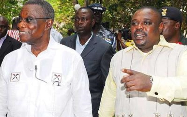 Koku Anyidoho (right) with the late Prof John Evans Atta Mills