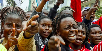 Young Kenyan protesters