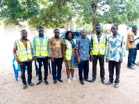 Dennis Yeribu, the Acting Head, National Road Safety Commission with some leaders of the Church