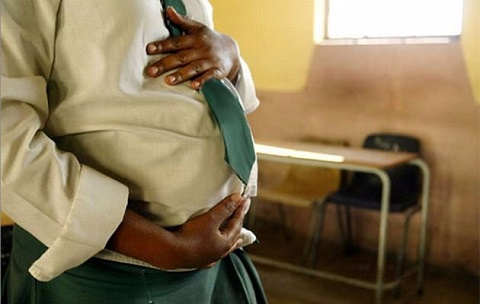 File photo of a pregnant schoolgirl