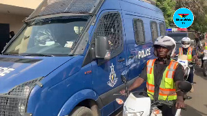 The van transporting Oliver Barker-Vormawor arrives in court