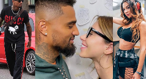 Kevin Prince Boateng and Valentina Fradegrada